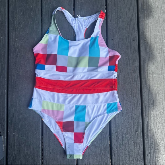 COLORBLOCK 2 PIECE  CUT OUT BIKINI SWIMSUIT SIZE MEDIUM NEW - Picture 1 of 9